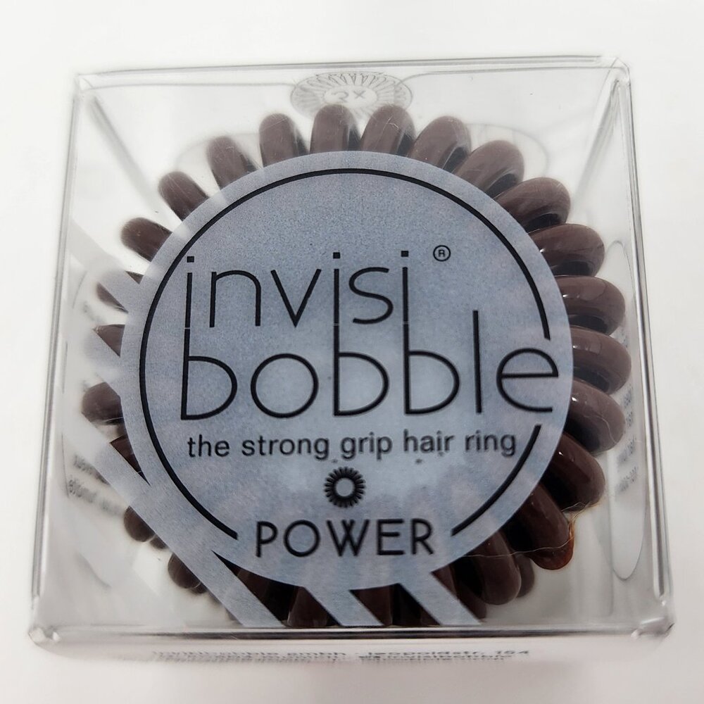 New Pack of 3 invisibobble Pretzel Brown Original Traceless Spiral Hair Ties In